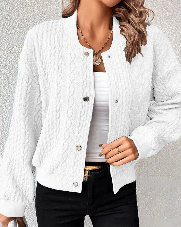 Sofia – Luxe Knit Cardigan with Jacquard Pattern