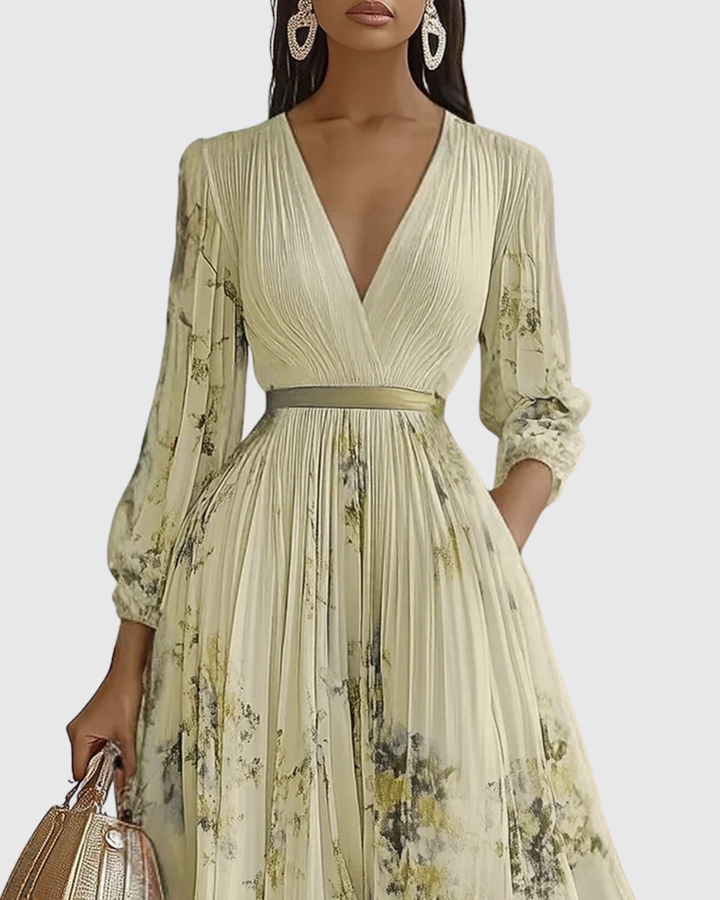 Rowella | V-Neck Floral Maxi Dress