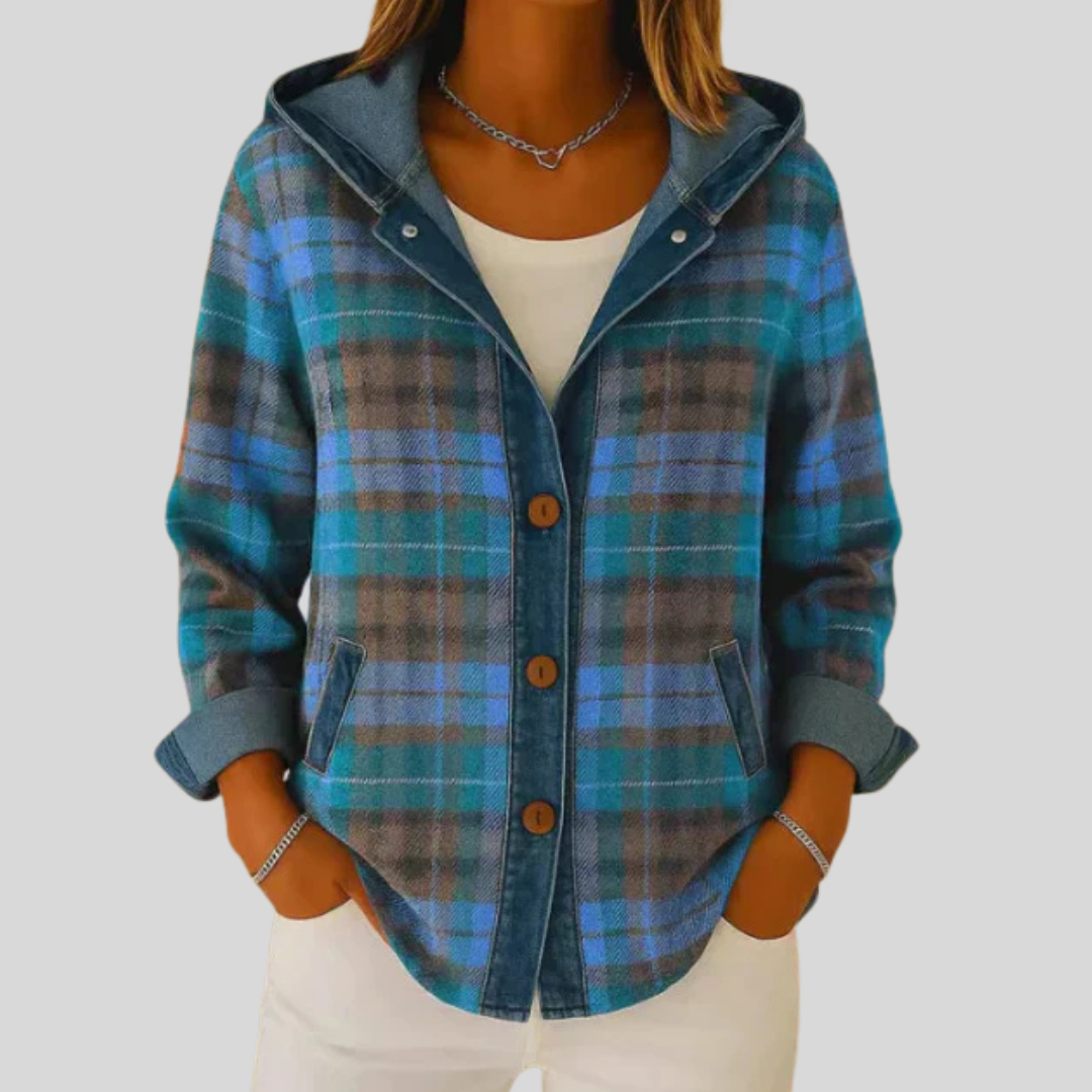 Hillary | Padded Check Shacket