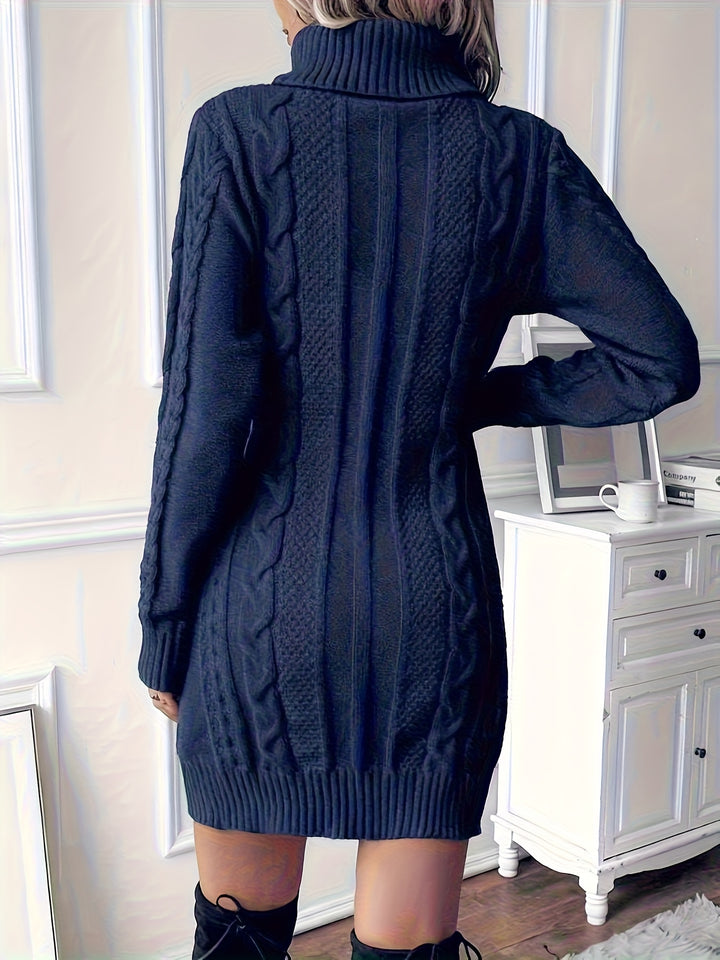 Alicia | Cable Knit Sweater Dress