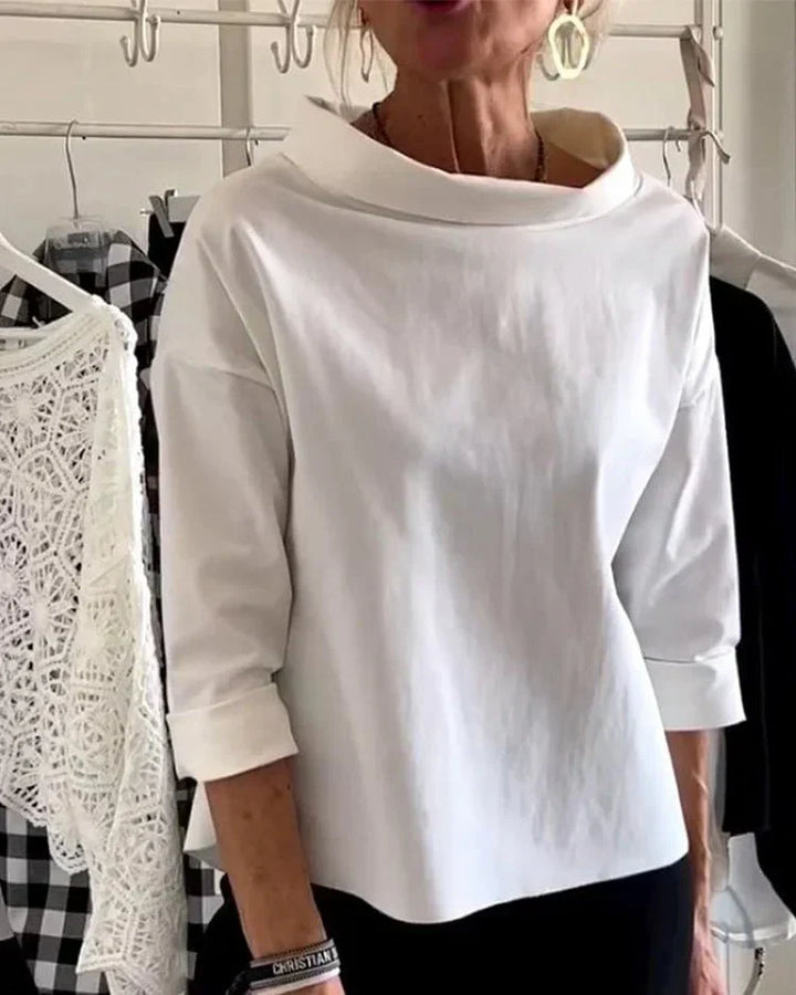 Brenda – Half Turtleneck Top with ¾ Sleeve