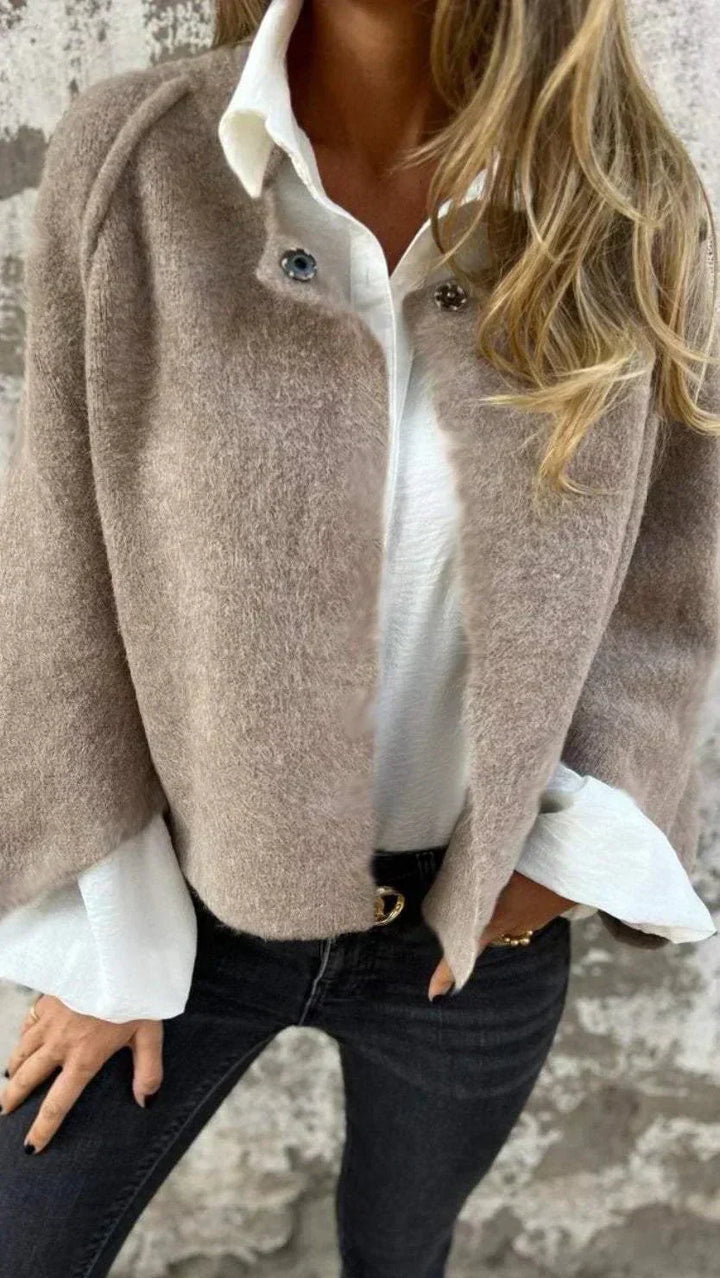 Olivia – Soft Jacket with Classic Round Neckline