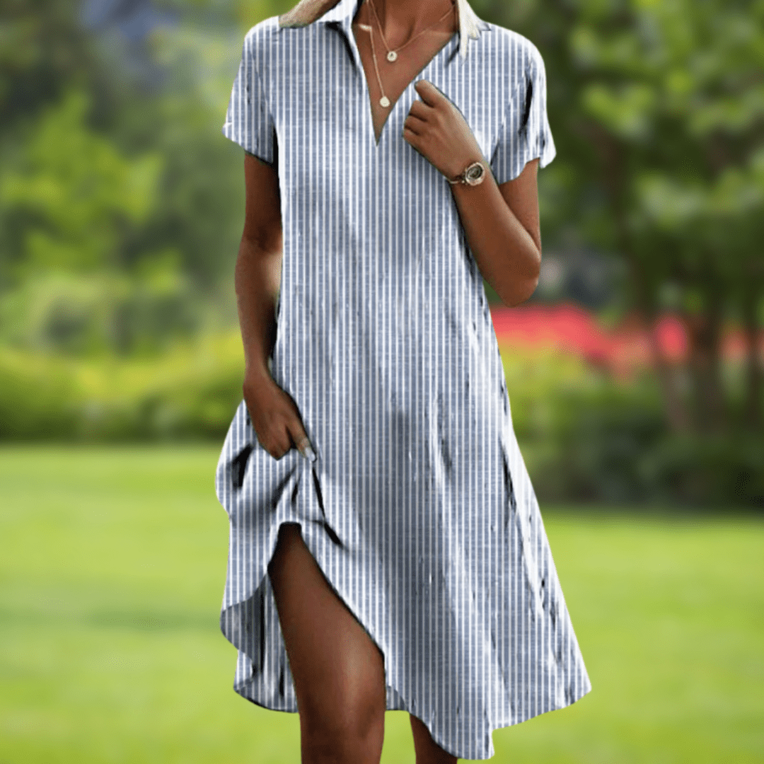 Firi – V-Neck Floral Midi Dress