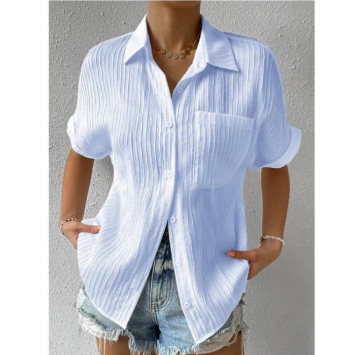 Rena – Lace Short-Sleeve Shirt in Relaxed Fit