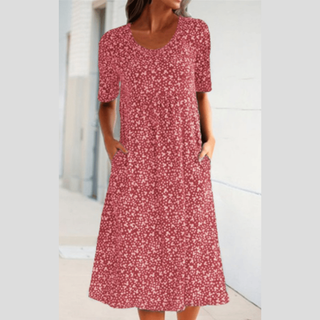 Lilo – Midi Floral Short-Sleeve Dress