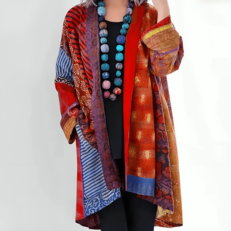 Gina – Pleated Cardigan with Classic Collar
