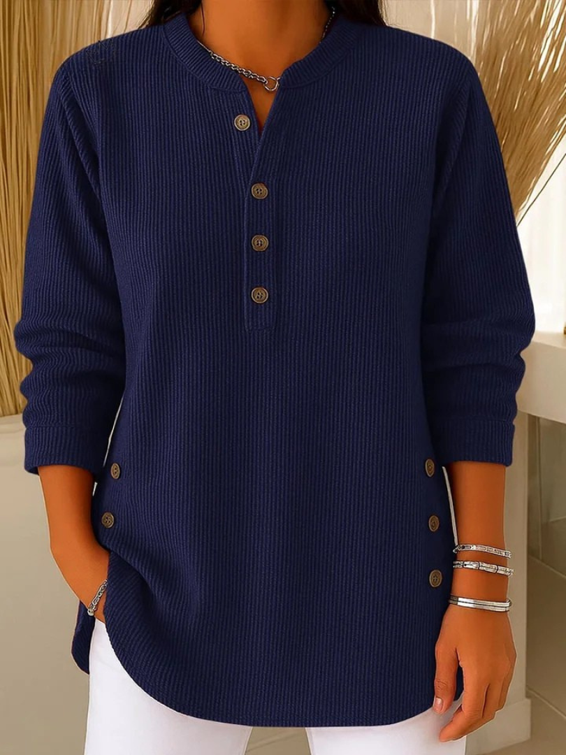 Nina | Henley Tunic with Buttons