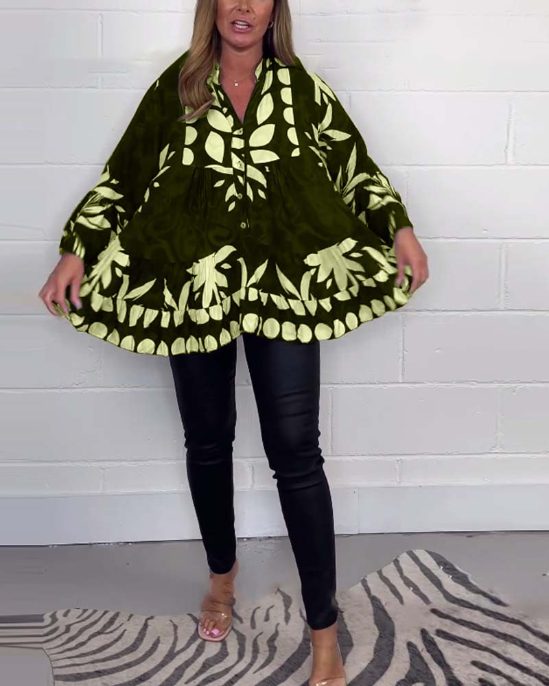 Lyra – Flared Sleeve Top with V-Neck