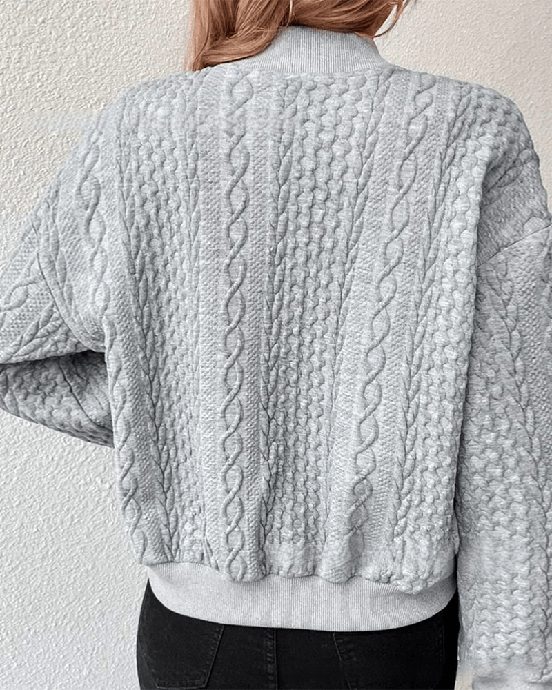 Sofia – Luxe Knit Cardigan with Jacquard Pattern