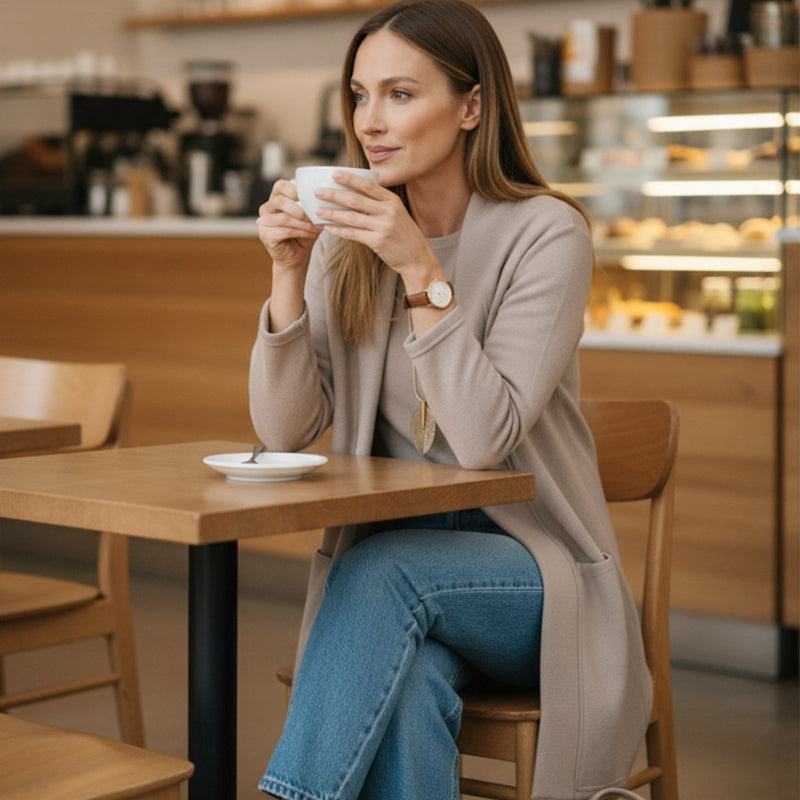 Nancy | Elegant 3-Piece Set Including Long Cardigan, Top, and Pants