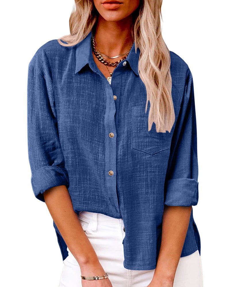 Eucalyptus – Luxe Sunset Long Sleeve Collared Top