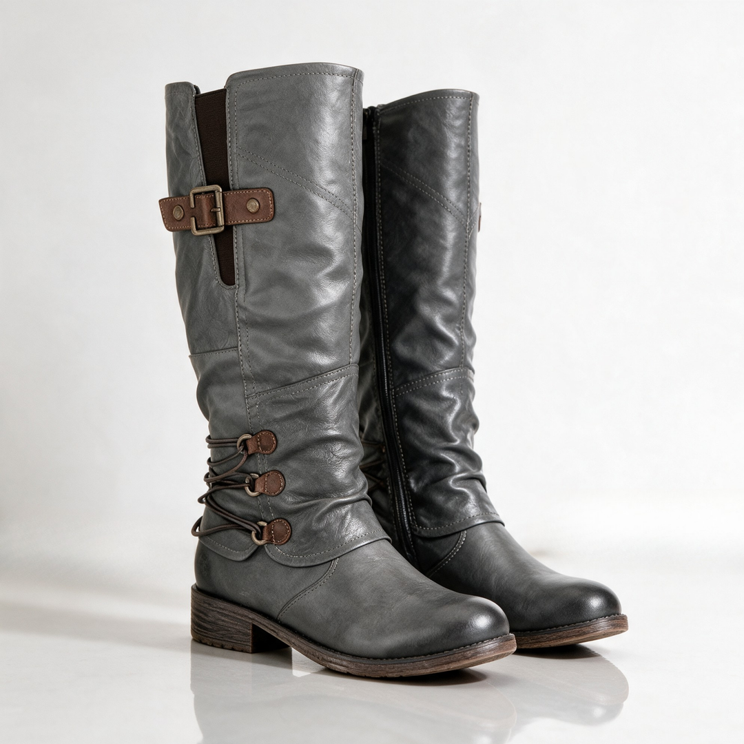 Maristel | Tall Buckle Riding Boots