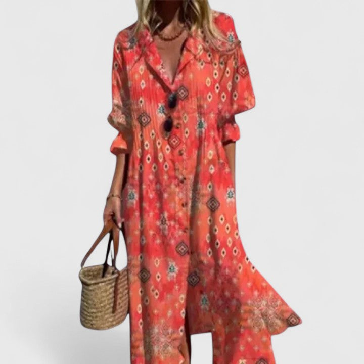 Paula | Boho Midi Dress