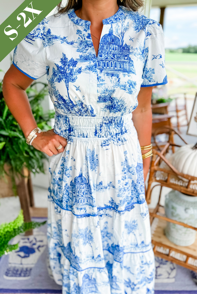 Esther™ Classic Toile Maxi Dress