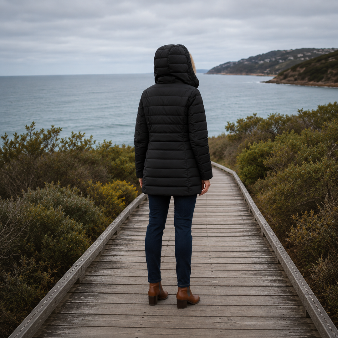 Denise | Quilted A-Line Coat