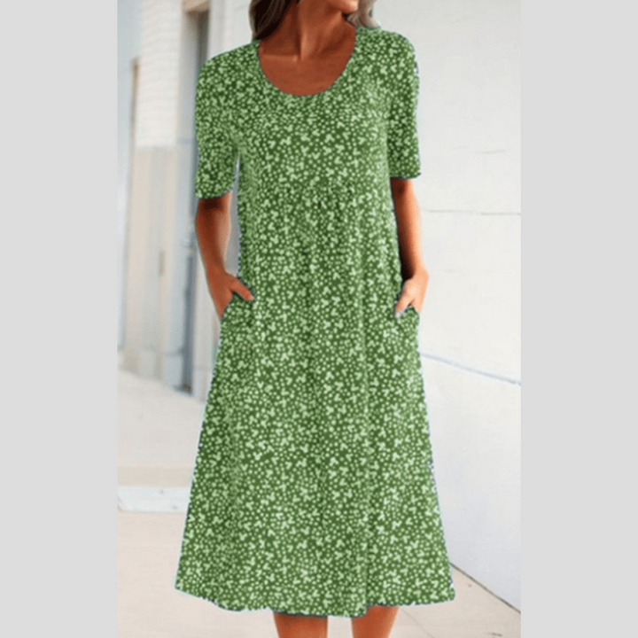 Lilo – Midi Floral Short-Sleeve Dress