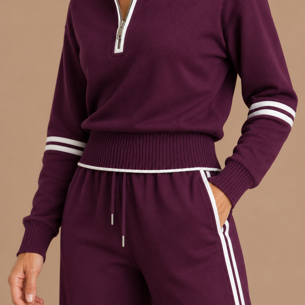 Hortense | Zip Collar Tracksuit Set
