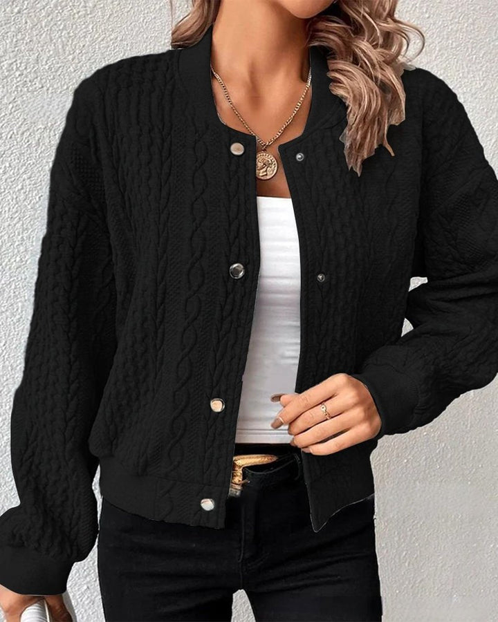 Sofia – Luxe Knit Cardigan with Jacquard Pattern