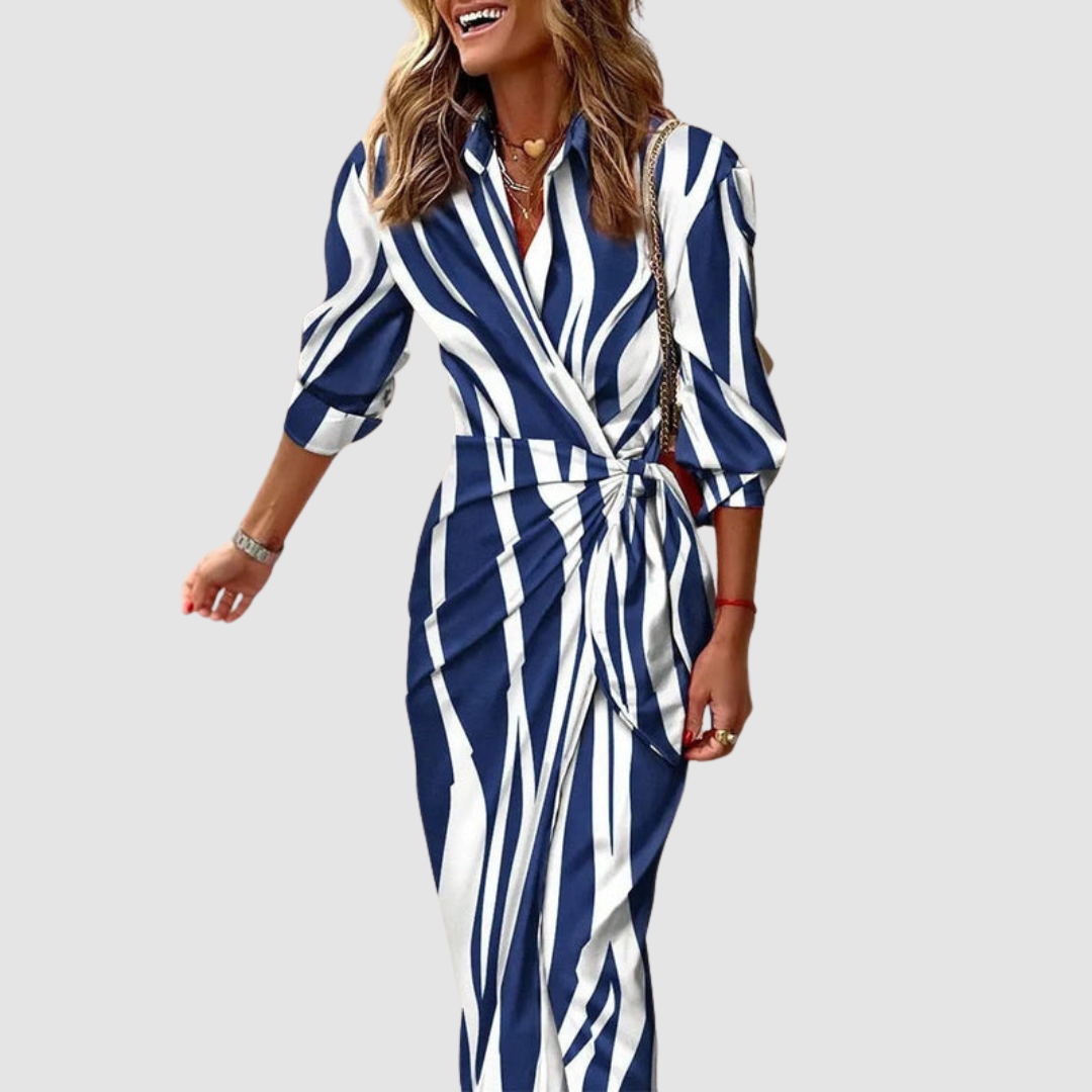Cecilia | Wrap Midi Shirt Dress