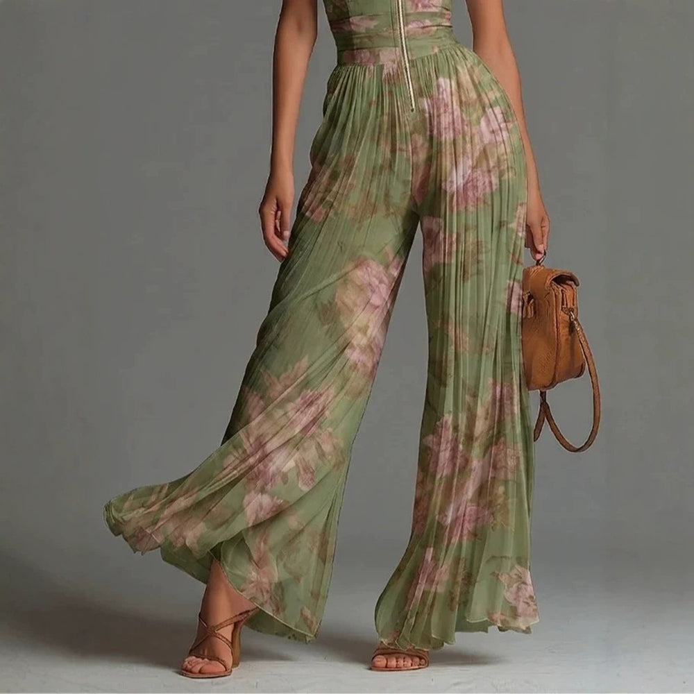 Sofia | Pleated Floral Jumpsuit