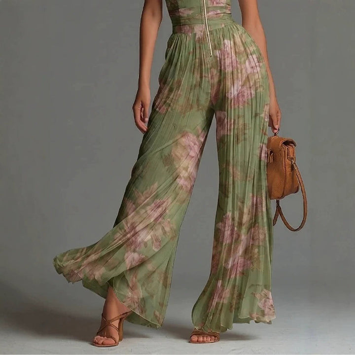 Sofia | Pleated Floral Jumpsuit