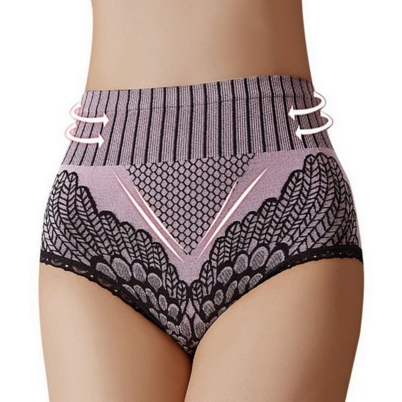 Teresa – High-Waist Shapewear Panty with Floral Lace
