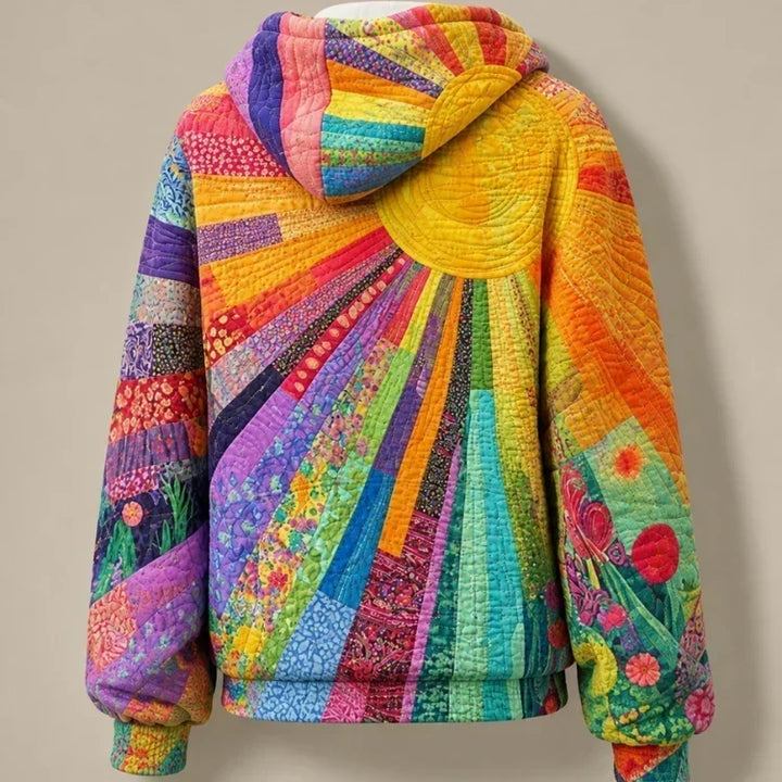 Dawn | Bohemian Multicolor Patchwork Hoodie