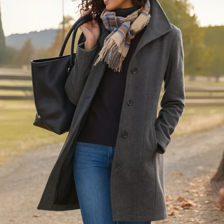 Helga | Classic Button-Front Winter Coat