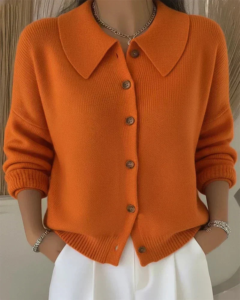 Vera | Cardigan with Shirt Collar