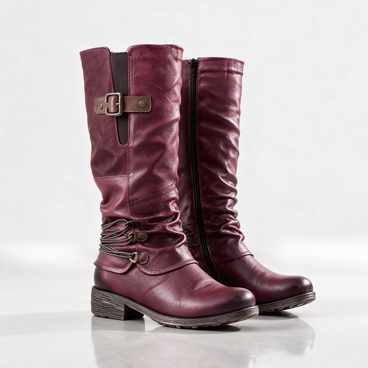 Maristel | Tall Buckle Riding Boots