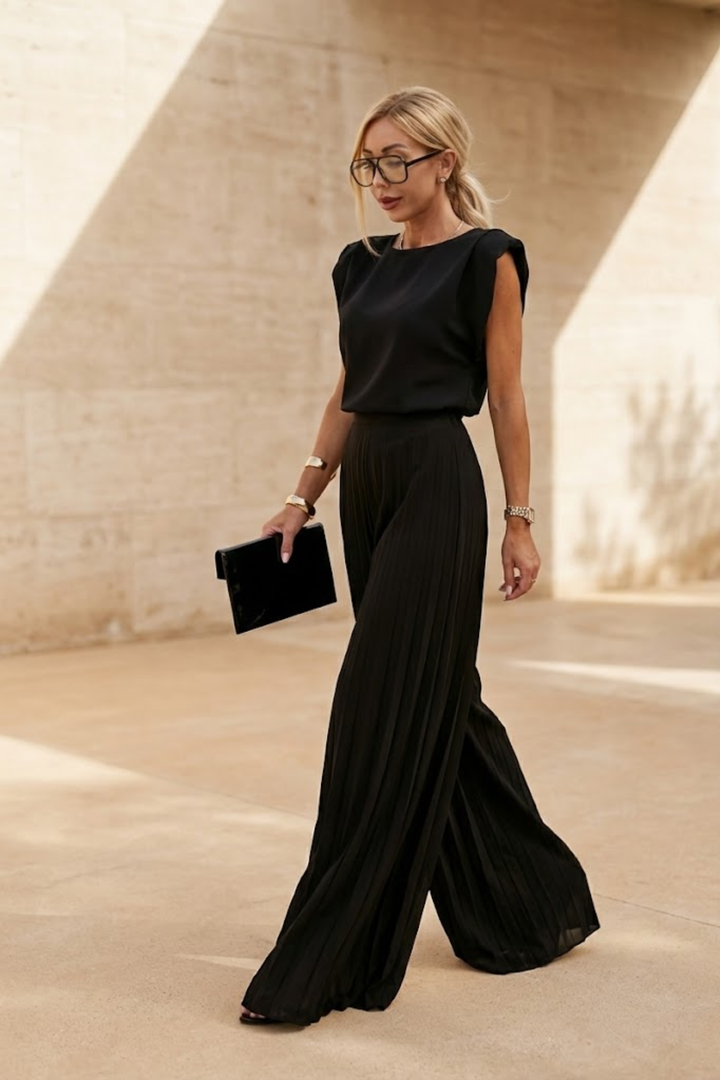 Pearl | Pleated Wide-Leg Jumpsuit