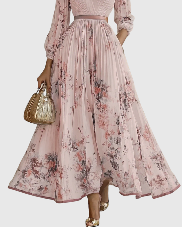 Rowella | V-Neck Floral Maxi Dress