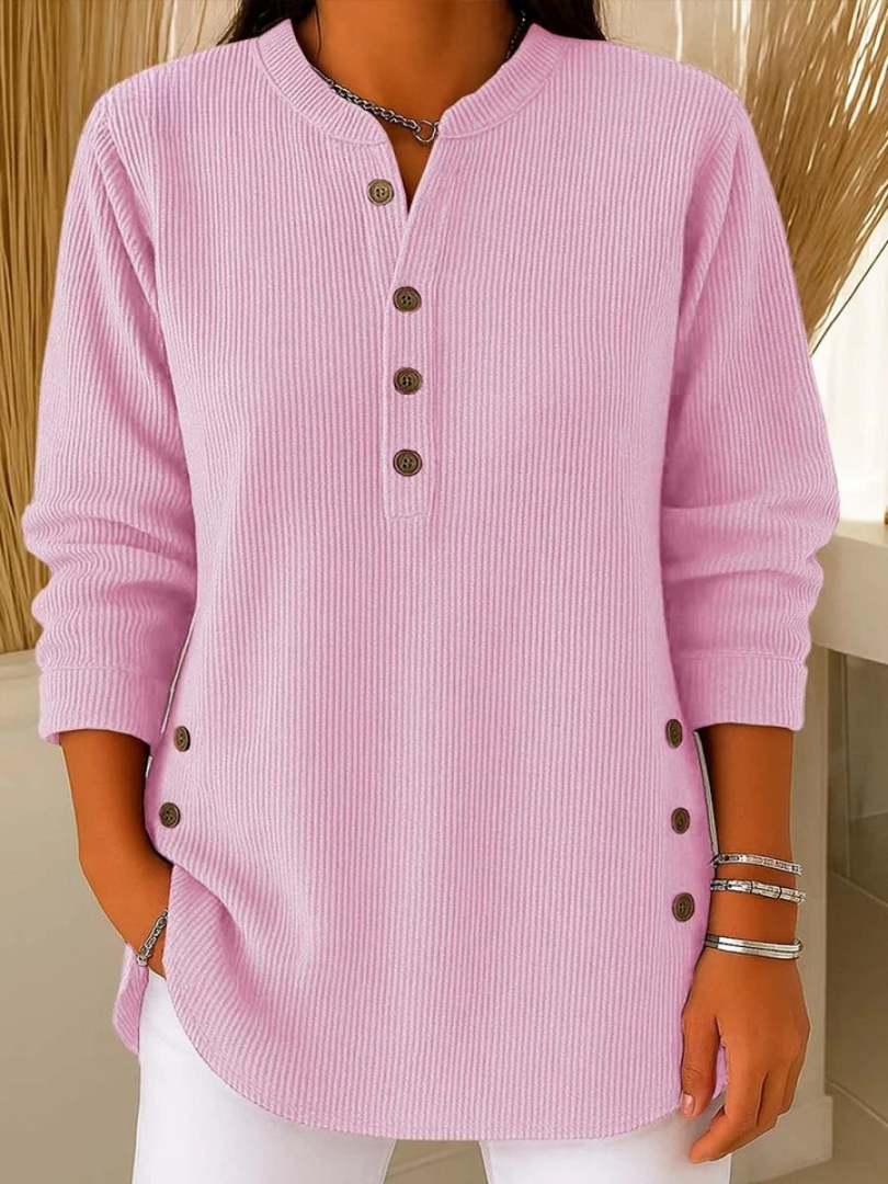 Nina | Henley Tunic with Buttons