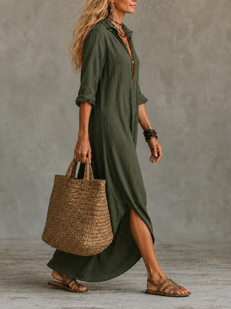 Vivienne | Button-Down Maxi Dress