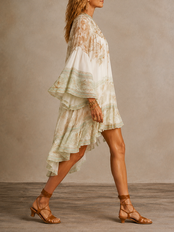 Isabella | Ruffle Hem Mini Dress