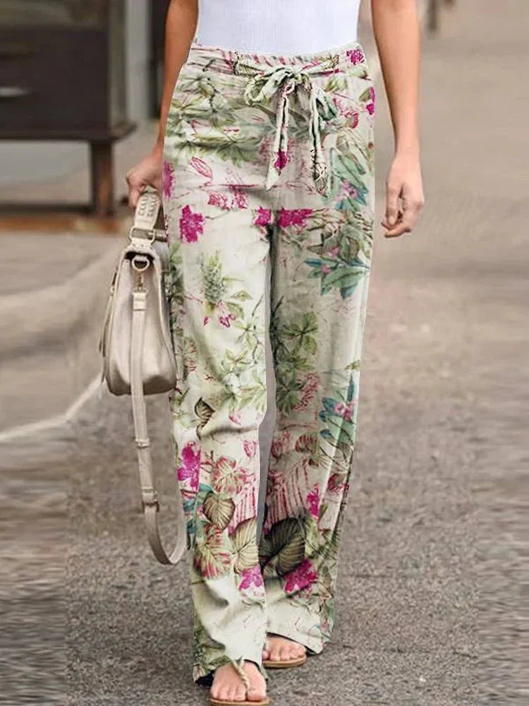 Dahlia – Floral Wide-Leg Pants