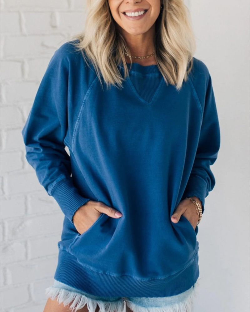 Flor – Ribbed Pocket Pullover Sweater