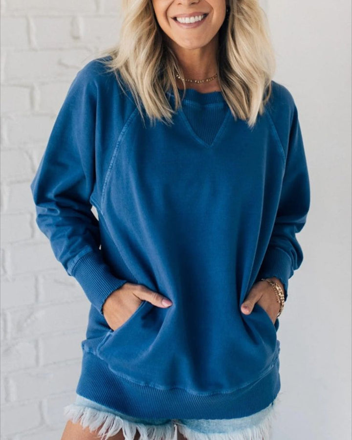 Flor – Ribbed Pocket Pullover Sweater