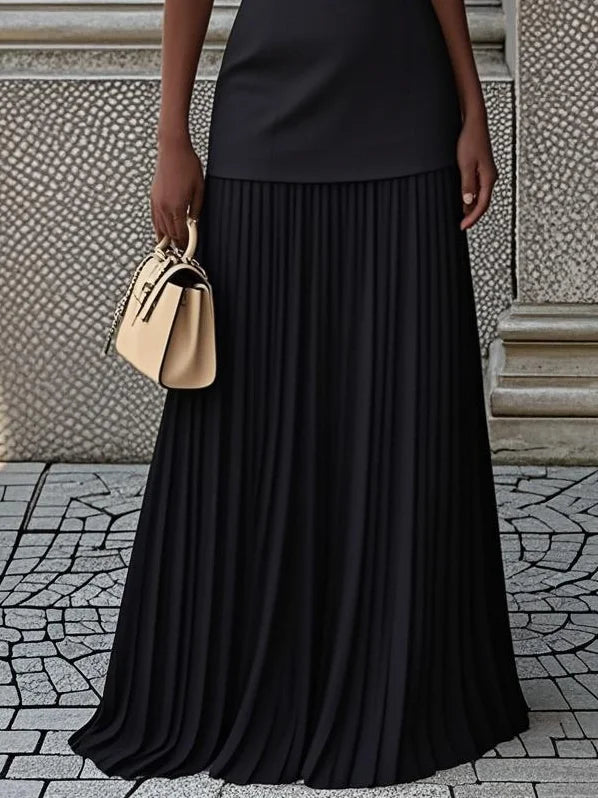 Micaela | Sleeveless Pleated Maxi