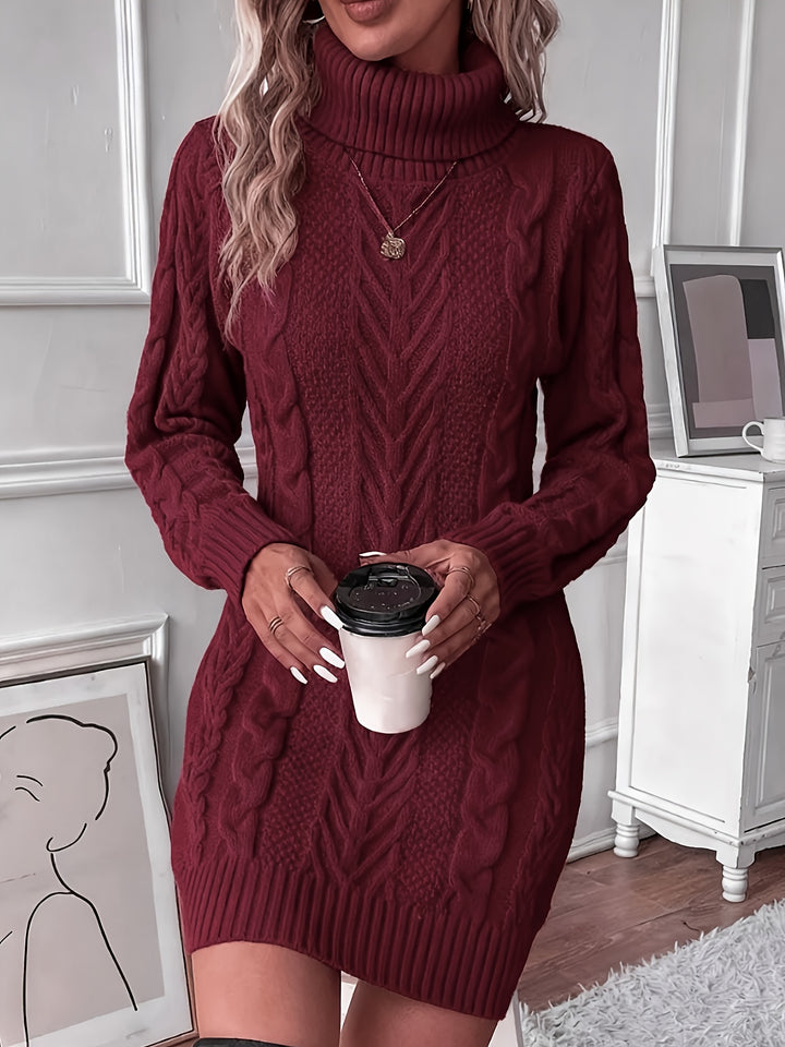 Alicia | Cable Knit Sweater Dress