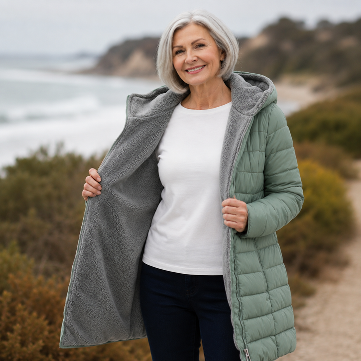 Denise | Quilted A-Line Coat