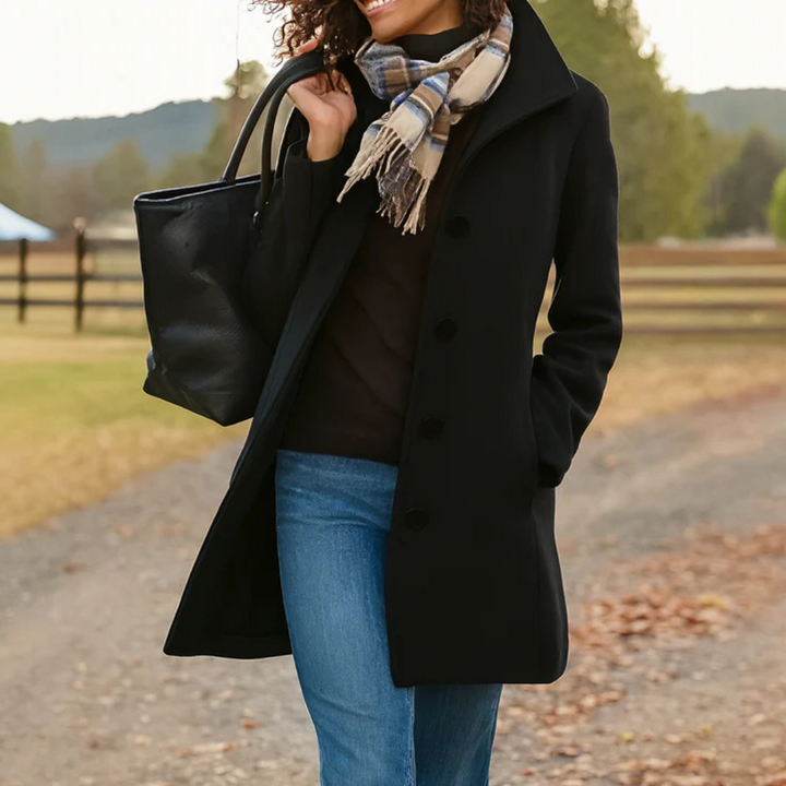 Helga | Classic Button-Front Winter Coat