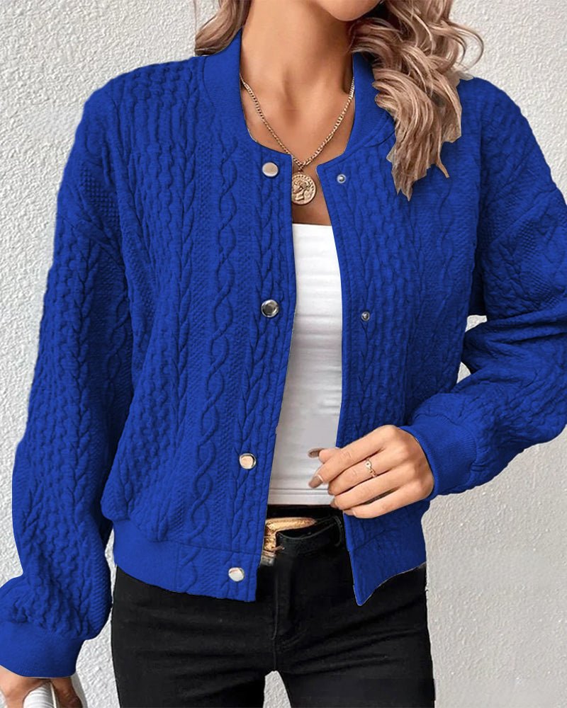 Sofia – Luxe Knit Cardigan with Jacquard Pattern