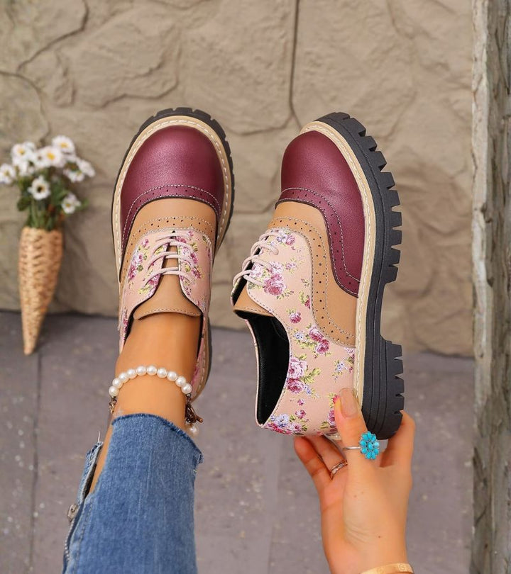 Ada | Floral Lace-Up Oxford Shoes