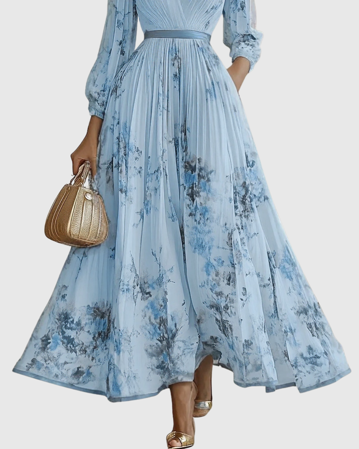 Rowella | V-Neck Floral Maxi Dress