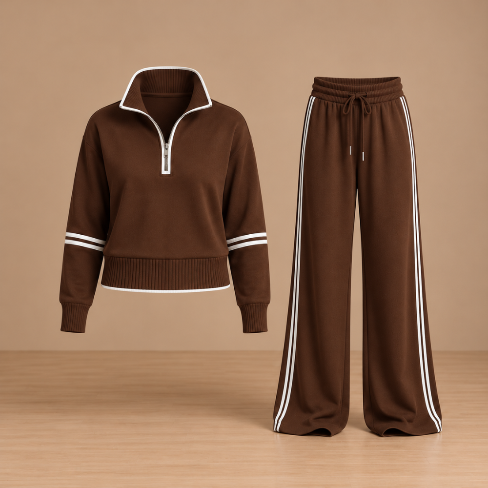 Hortense | Zip Collar Tracksuit Set