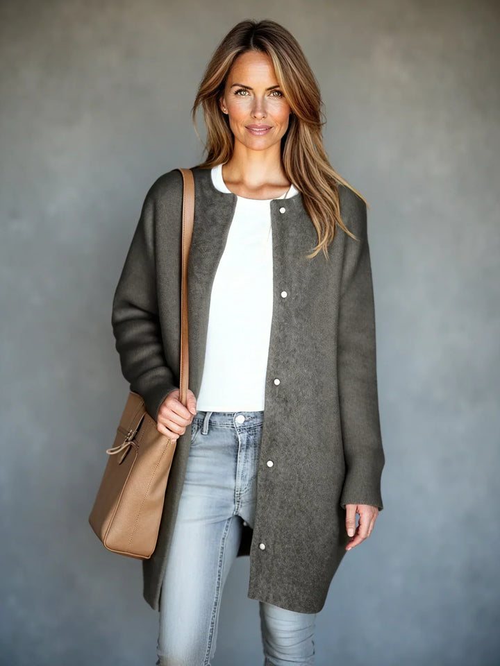 Claudia – Relaxed Open-Front Cardigan