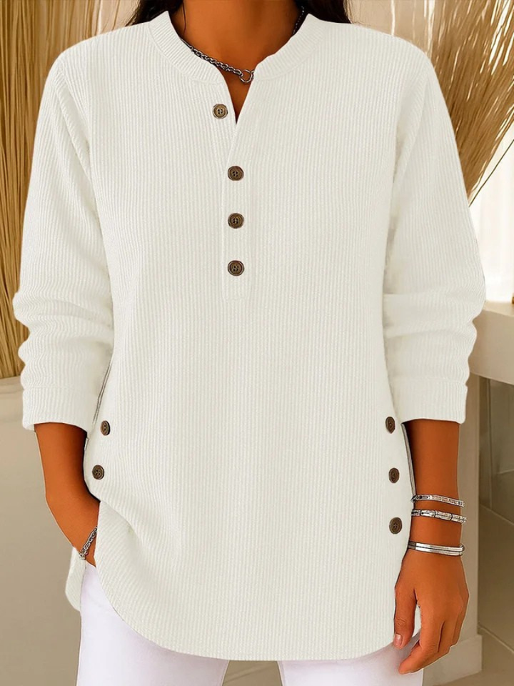 Nina | Henley Tunic with Buttons