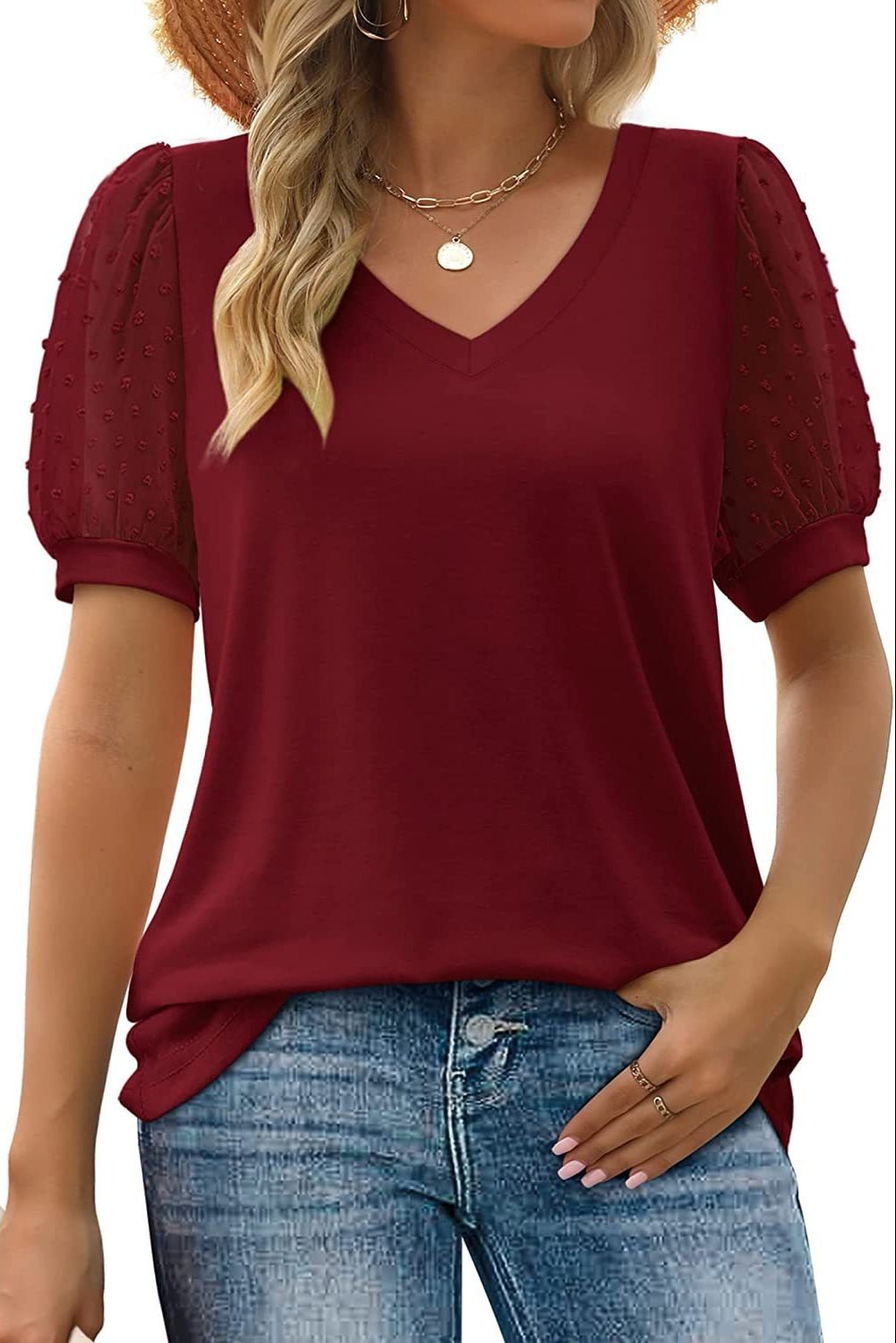 Helena – V-Neck Blouse in a Relaxed Fit