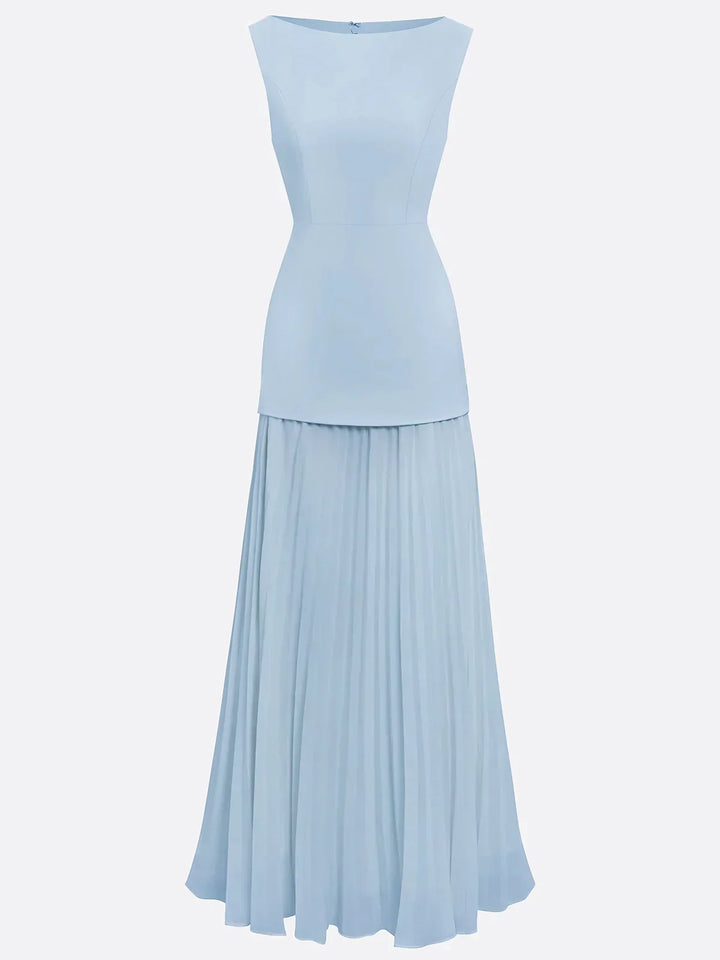 Micaela | Sleeveless Pleated Maxi